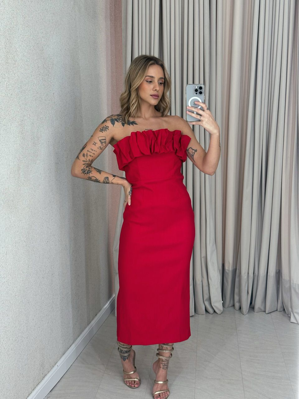 VESTIDO ELZA TOMARA QUE CAIA VERMELHO