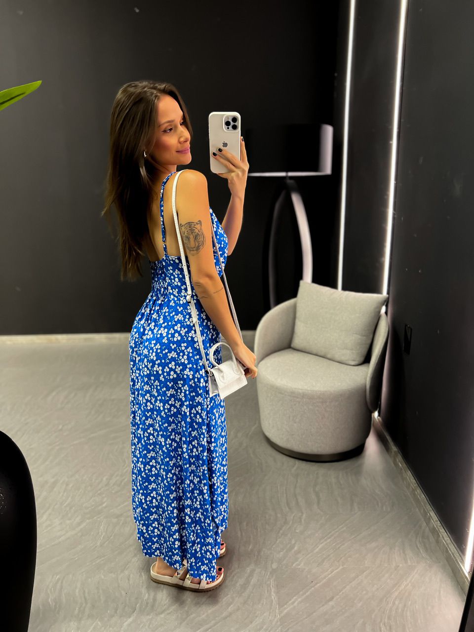 VESTIDO ANA CECÍLIA. 02 ALÇA azul