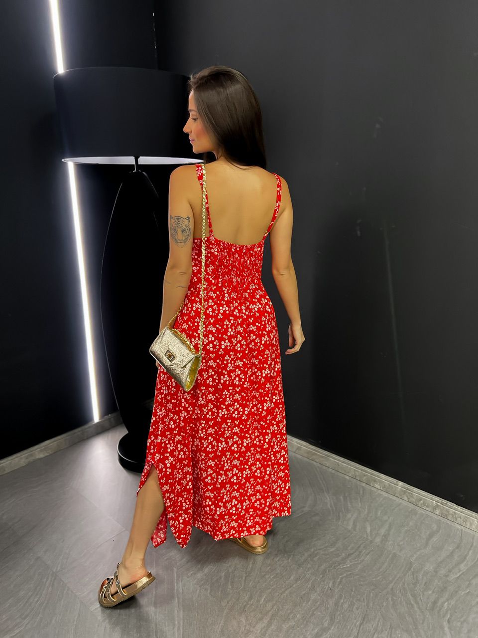 VESTIDO ANA CECÍLIA. 02 ALÇA vermelho