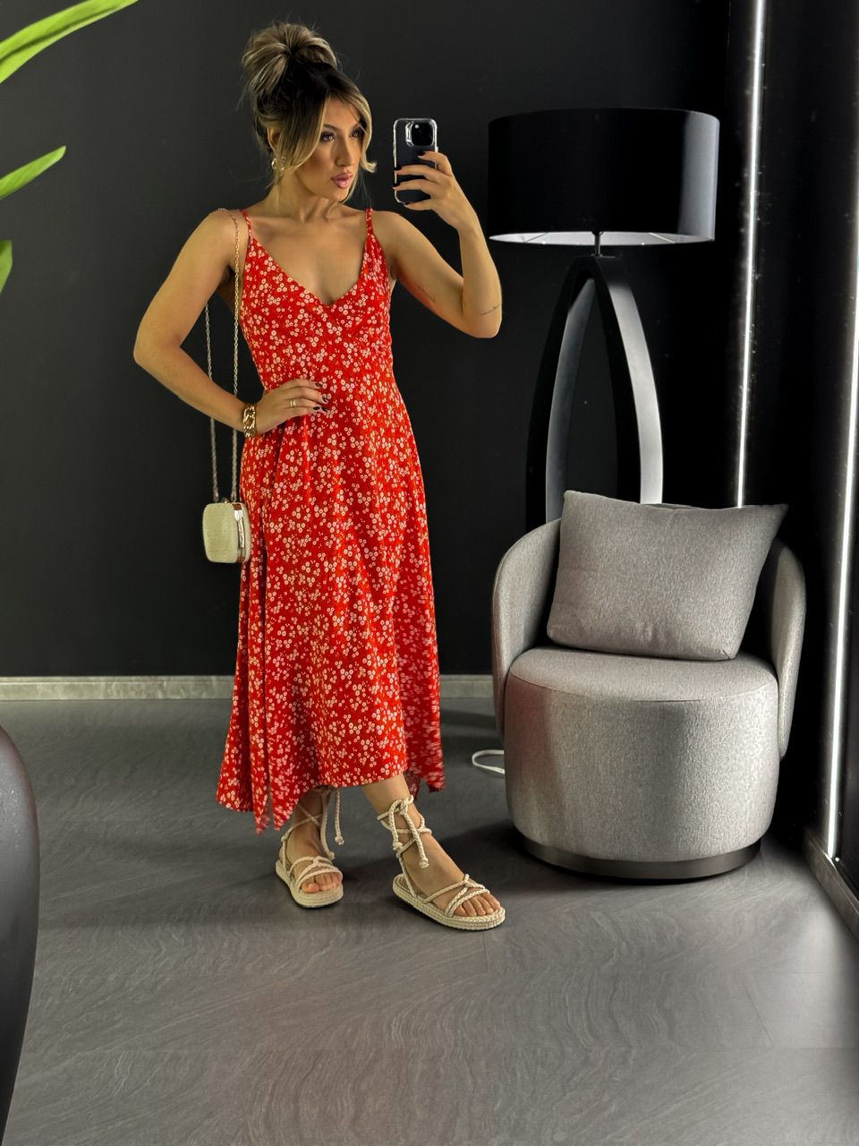 VESTIDO ANA CECÍLIA. 02 ALÇA vermelho
