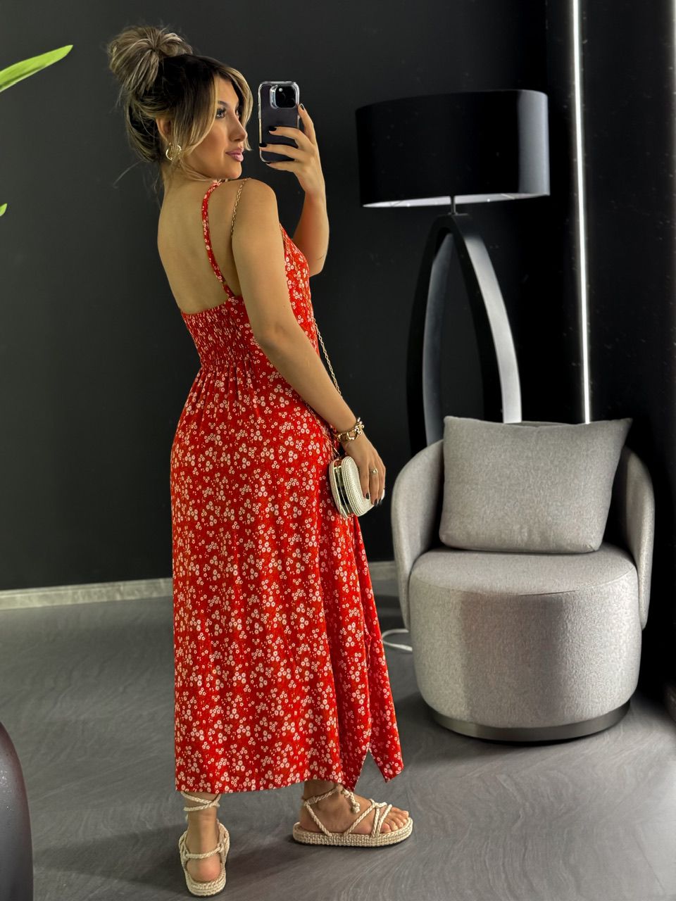 VESTIDO ANA CECÍLIA. 02 ALÇA vermelho