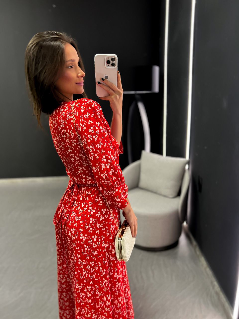 VESTIDO FLOR PETÚNIA ENVELOPE VERMELHO