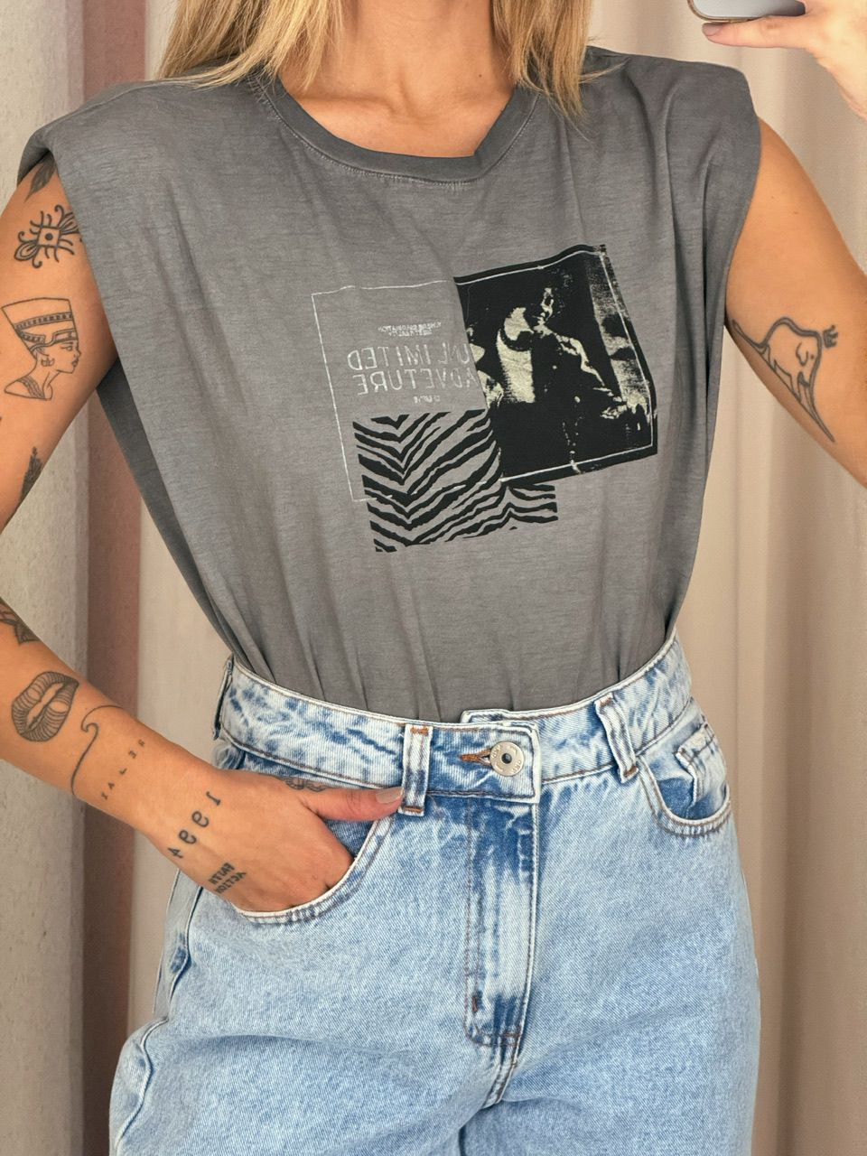 BLUSA CAMILE MUSCLE Chumbo