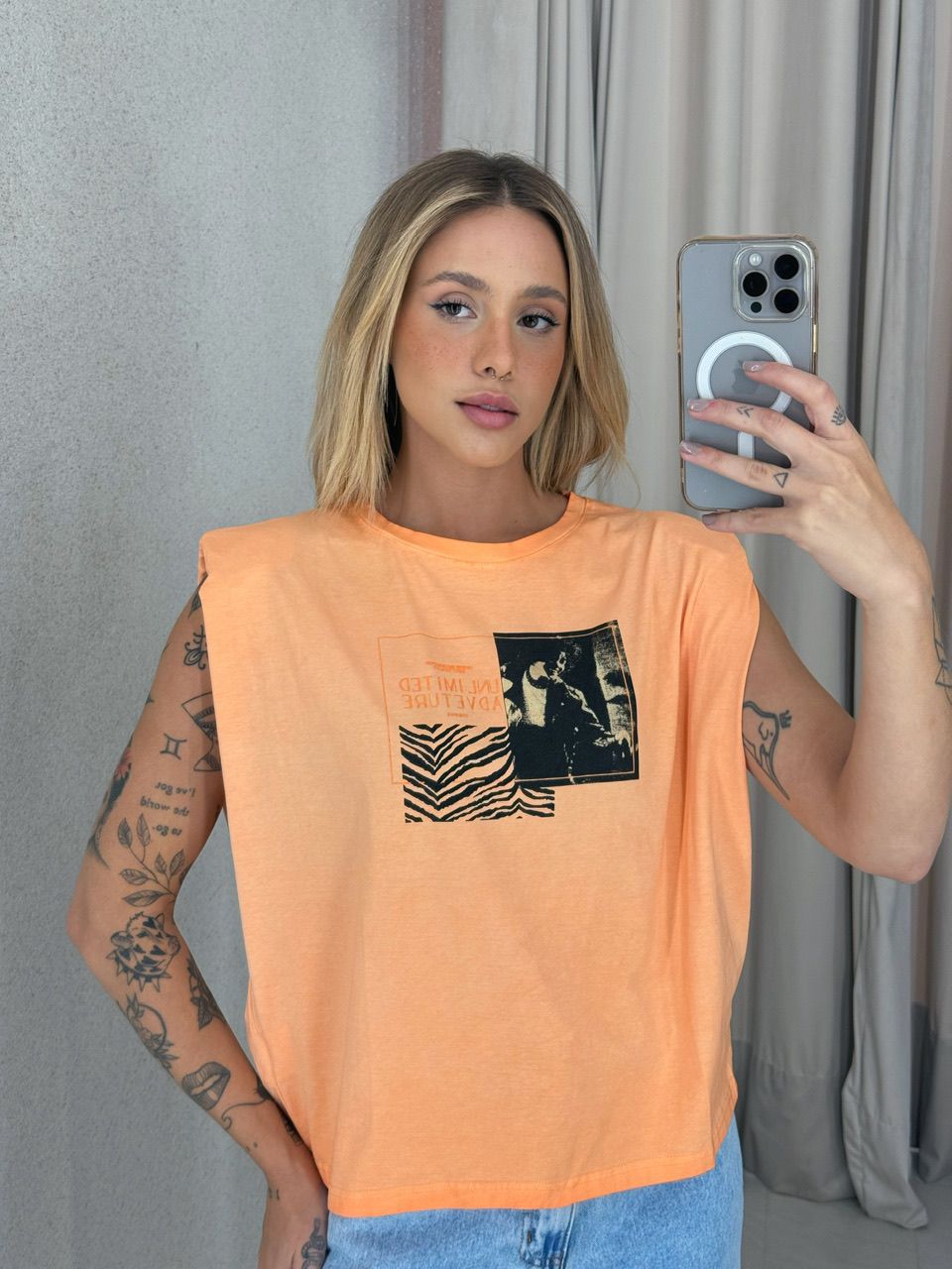 BLUSA CAMILE MUSCLE Laranja