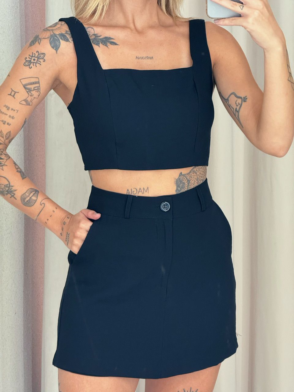 CONJUNTO MAGALI TOP preto