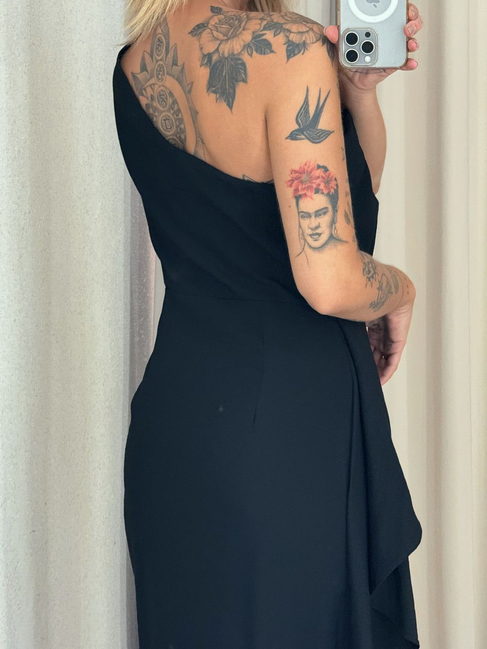 VESTIDO SILVANA NULA MANGA PRETO