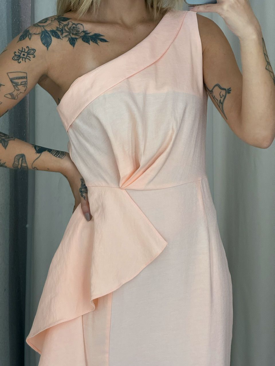 VESTIDO SILVANA NULA MANGA ROSA CLARO