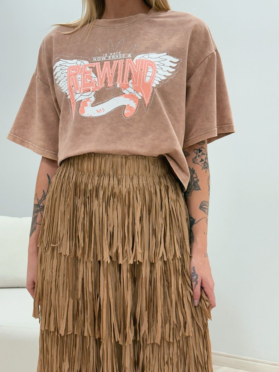 T-SHIRT REWIND NUDE - 0048140049 - CAROLLA FERRARO