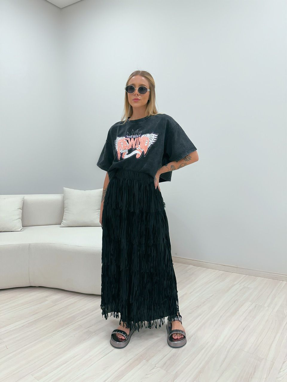 T-SHIRT REWIND PRETA