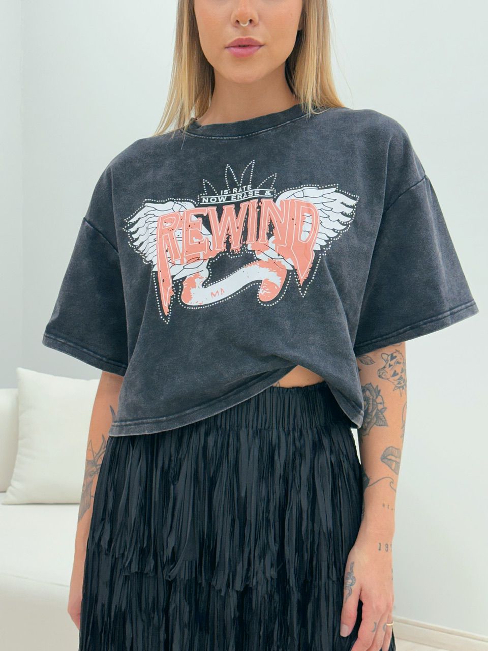 T-SHIRT REWIND PRETA