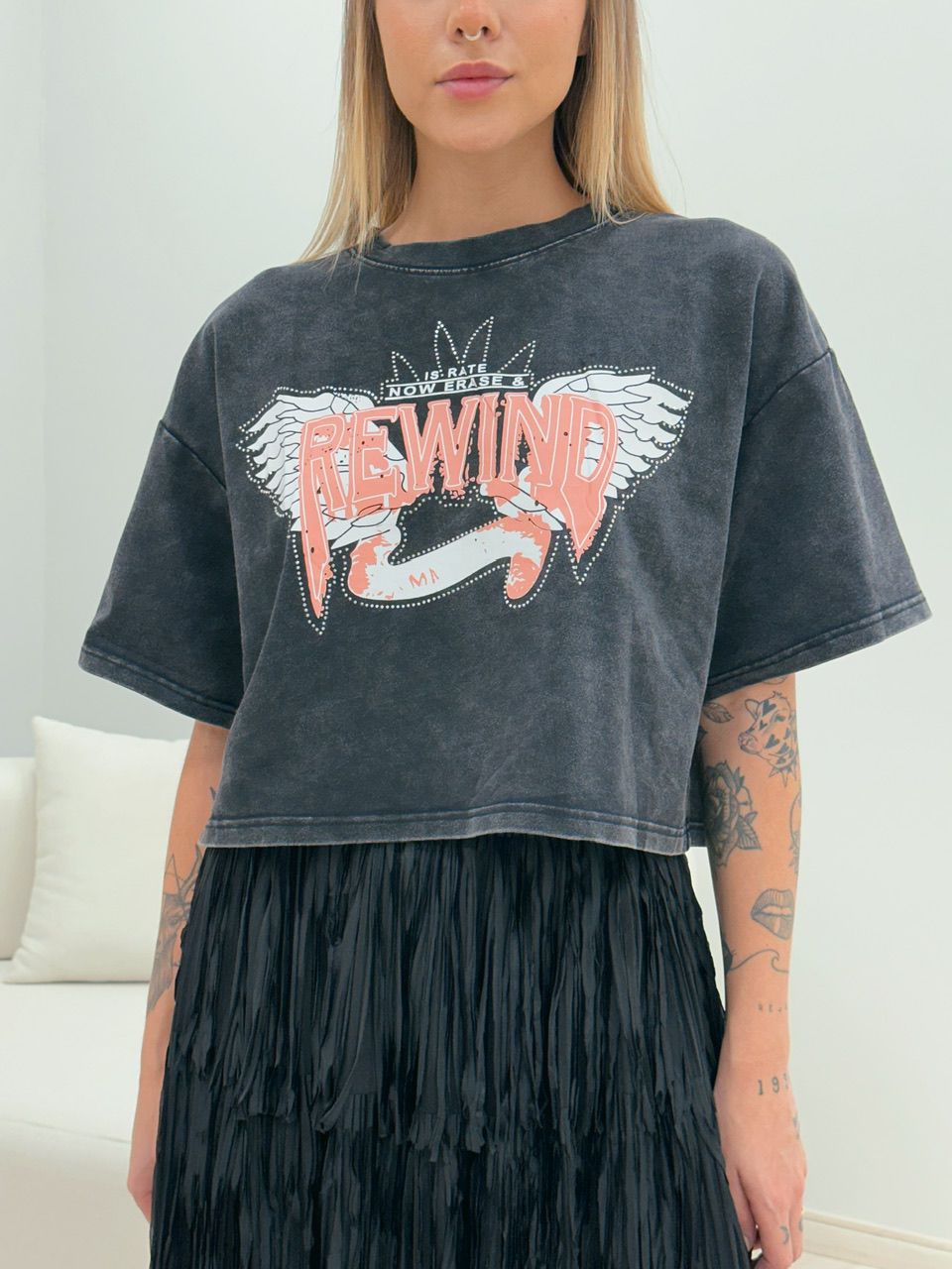 T-SHIRT REWIND PRETA