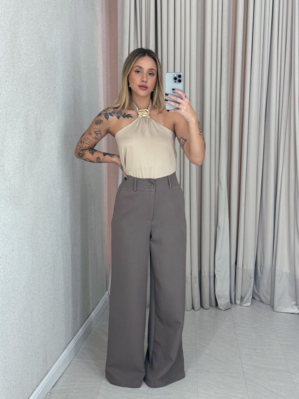 BLUSA DENISE COSTAS ABERTAS NUDE