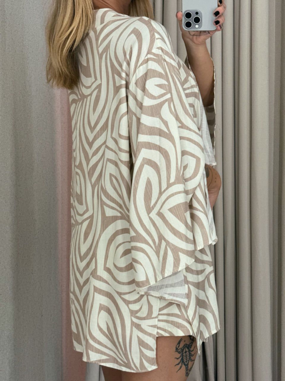 CONJUNTO PAULA TOP Kimono NUDE ESTAMPADO