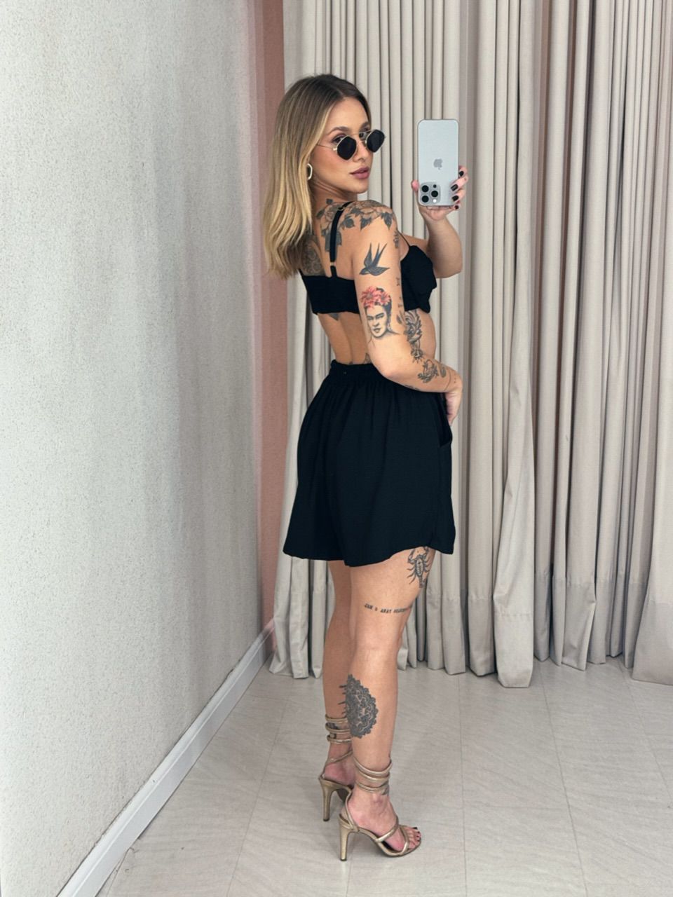 CONJUNTO PAULA TOP Kimono preto