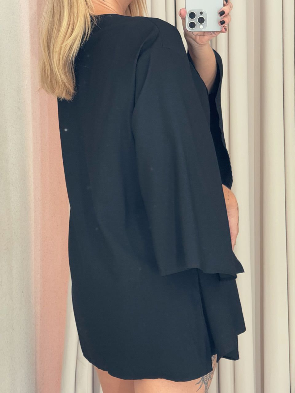 CONJUNTO PAULA TOP Kimono preto