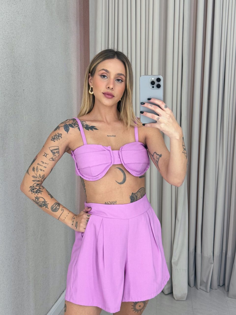 CONJUNTO PAULA TOP Kimono Rosa