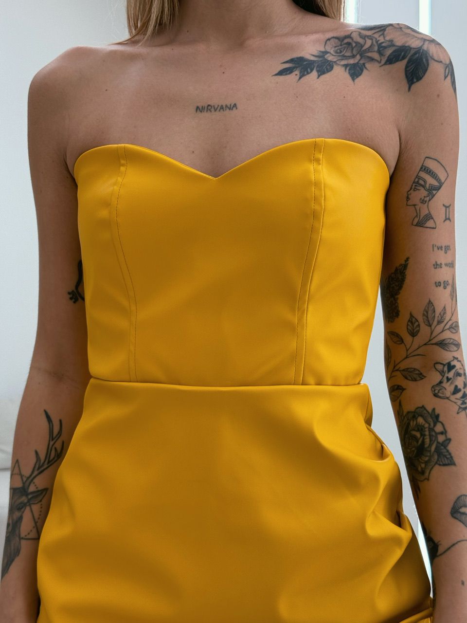 VESTIDO CF COURINO MIDI AMARELO