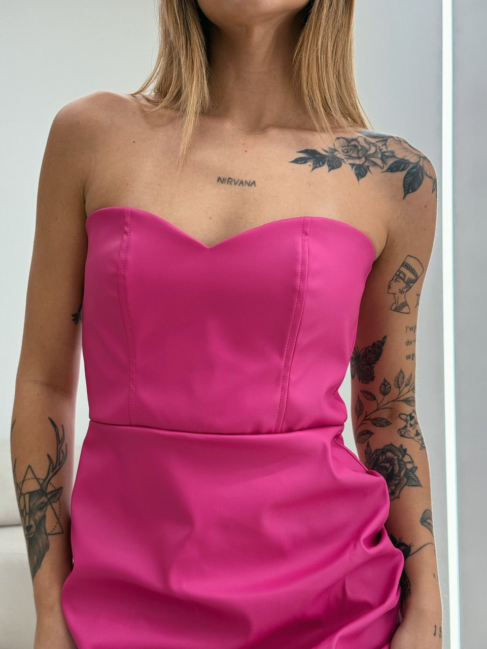 VESTIDO CF COURINO MIDI ROSA