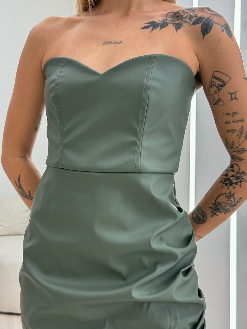 VESTIDO CF COURINO MIDI VERDE