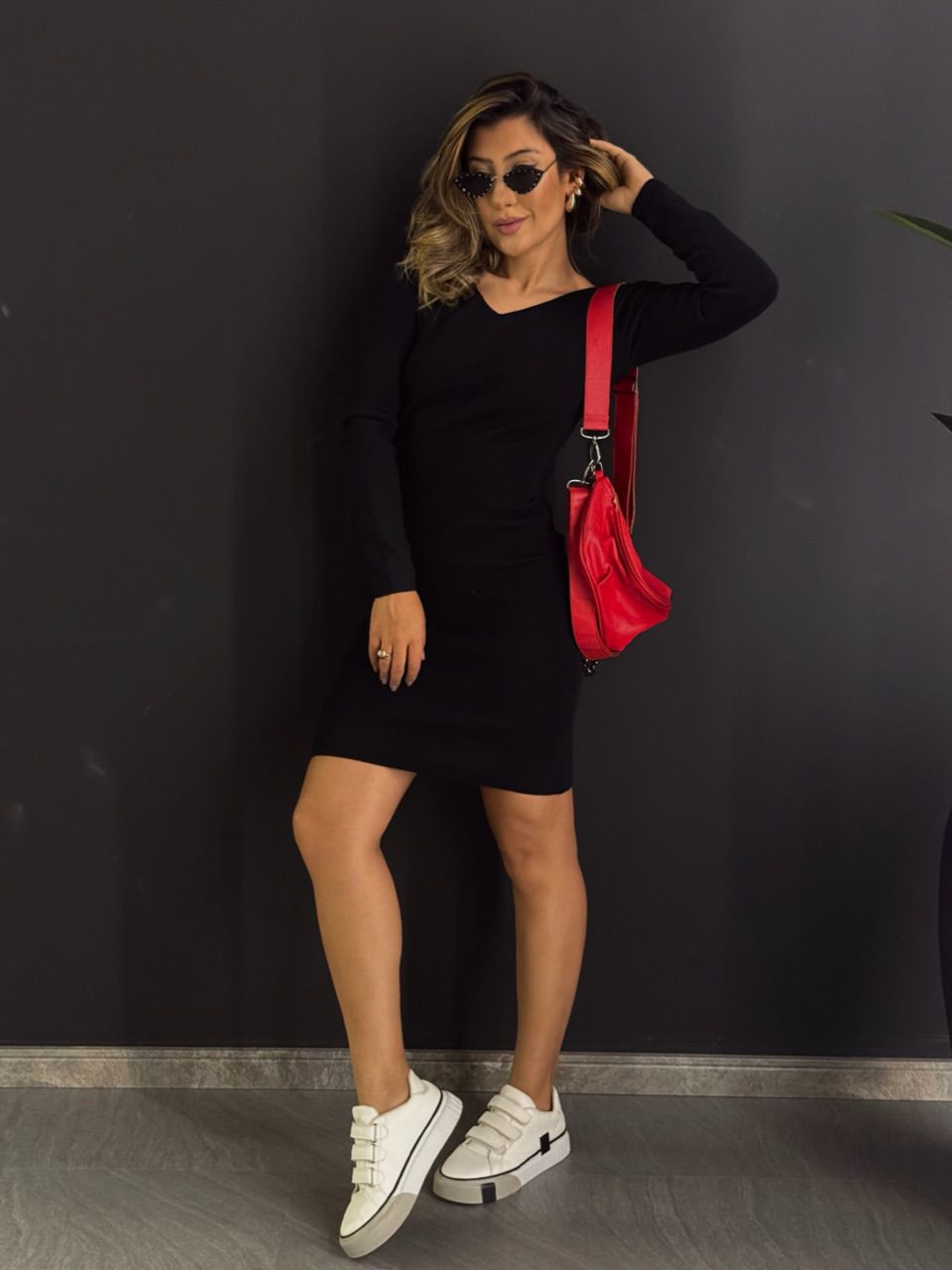 VESTIDO VALEN TRICOT PRETO
