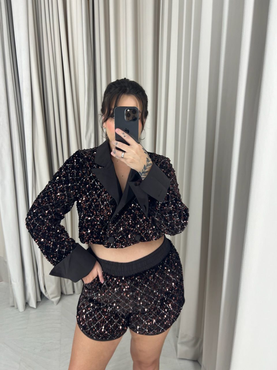 CONJUNTO DAIANA PAETÊ MARROM