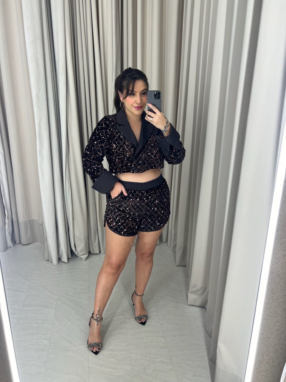 CONJUNTO DAIANA PAETÊ MARROM