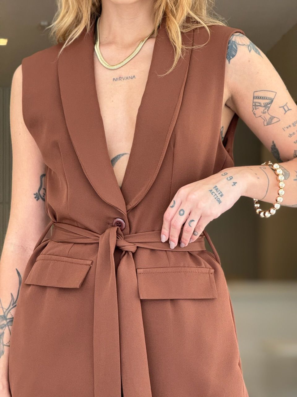 CONJUNTO GABI 02 COLETE MARROM