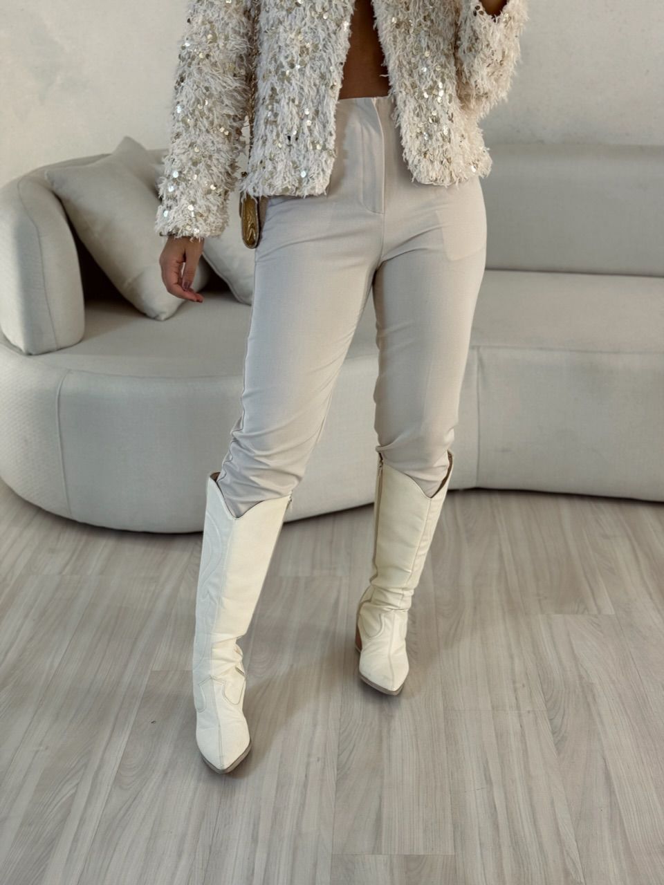 CALÇA LUNA ALFAIATARIA MARFIM - 0052660056 - CAROLLA FERRARO