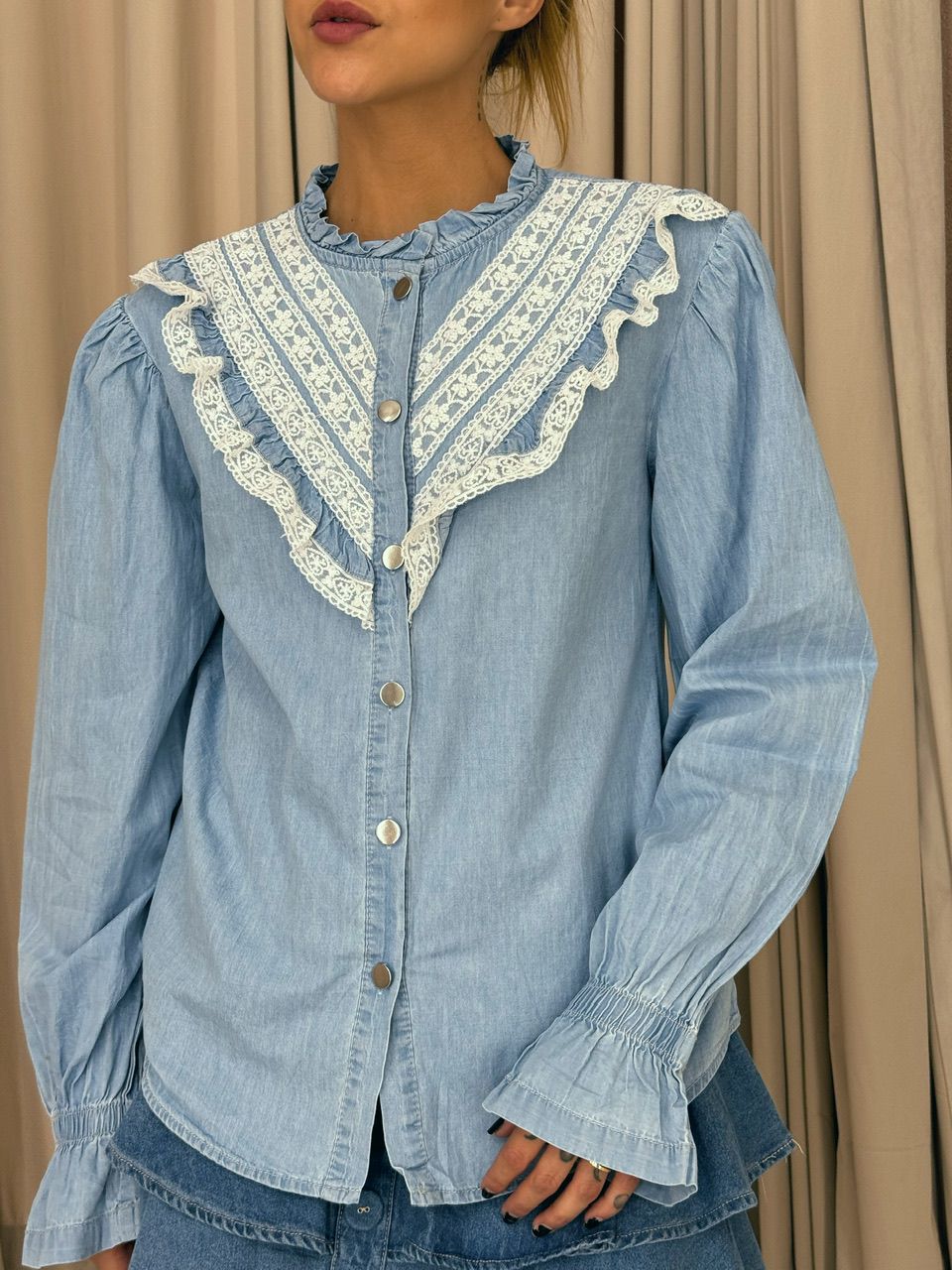 CAMISA RENDA JEANS CLARA