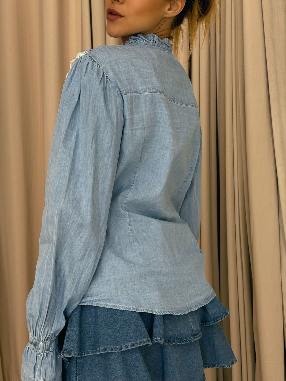 CAMISA RENDA JEANS CLARA