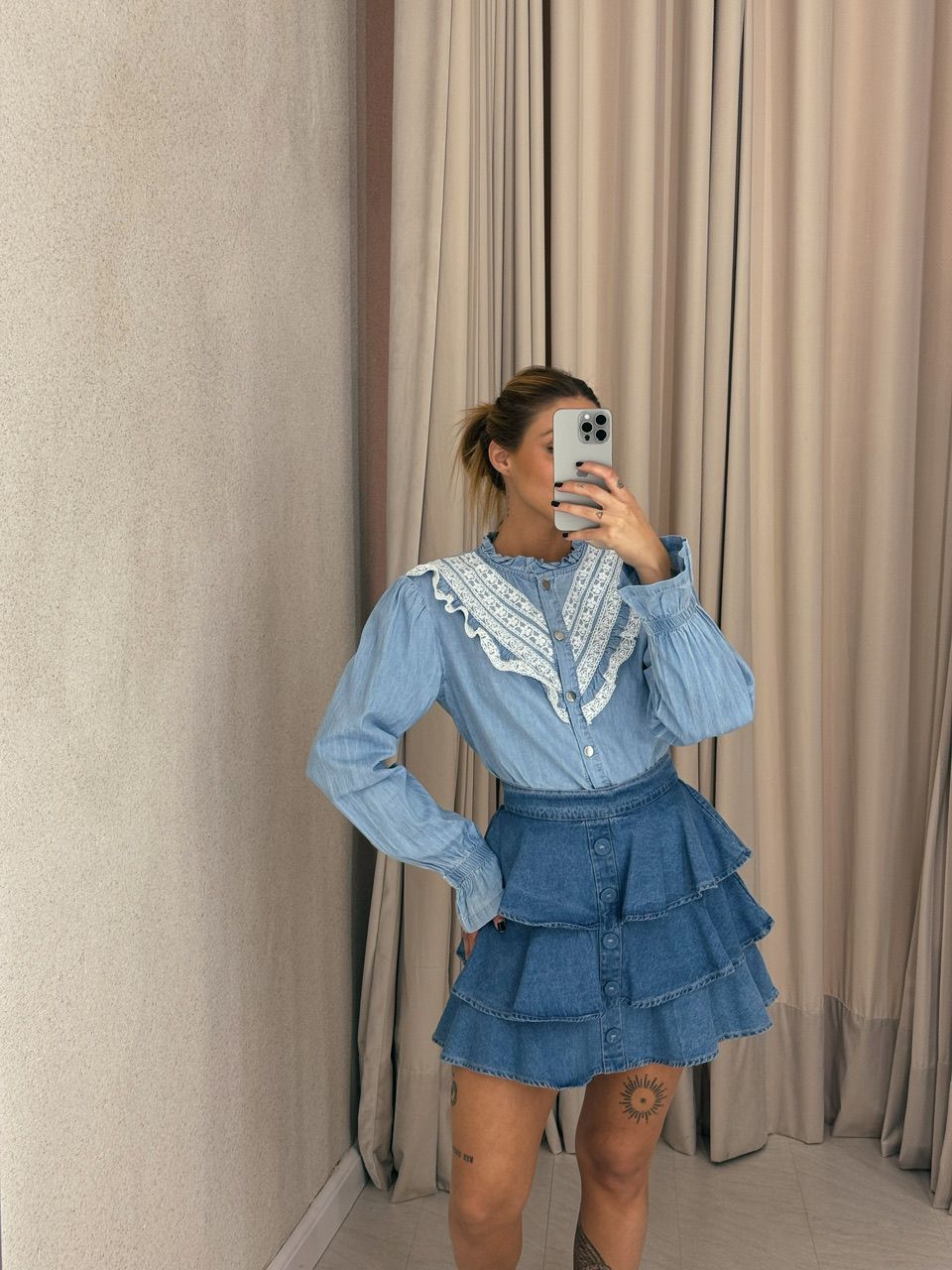 CAMISA RENDA JEANS CLARA