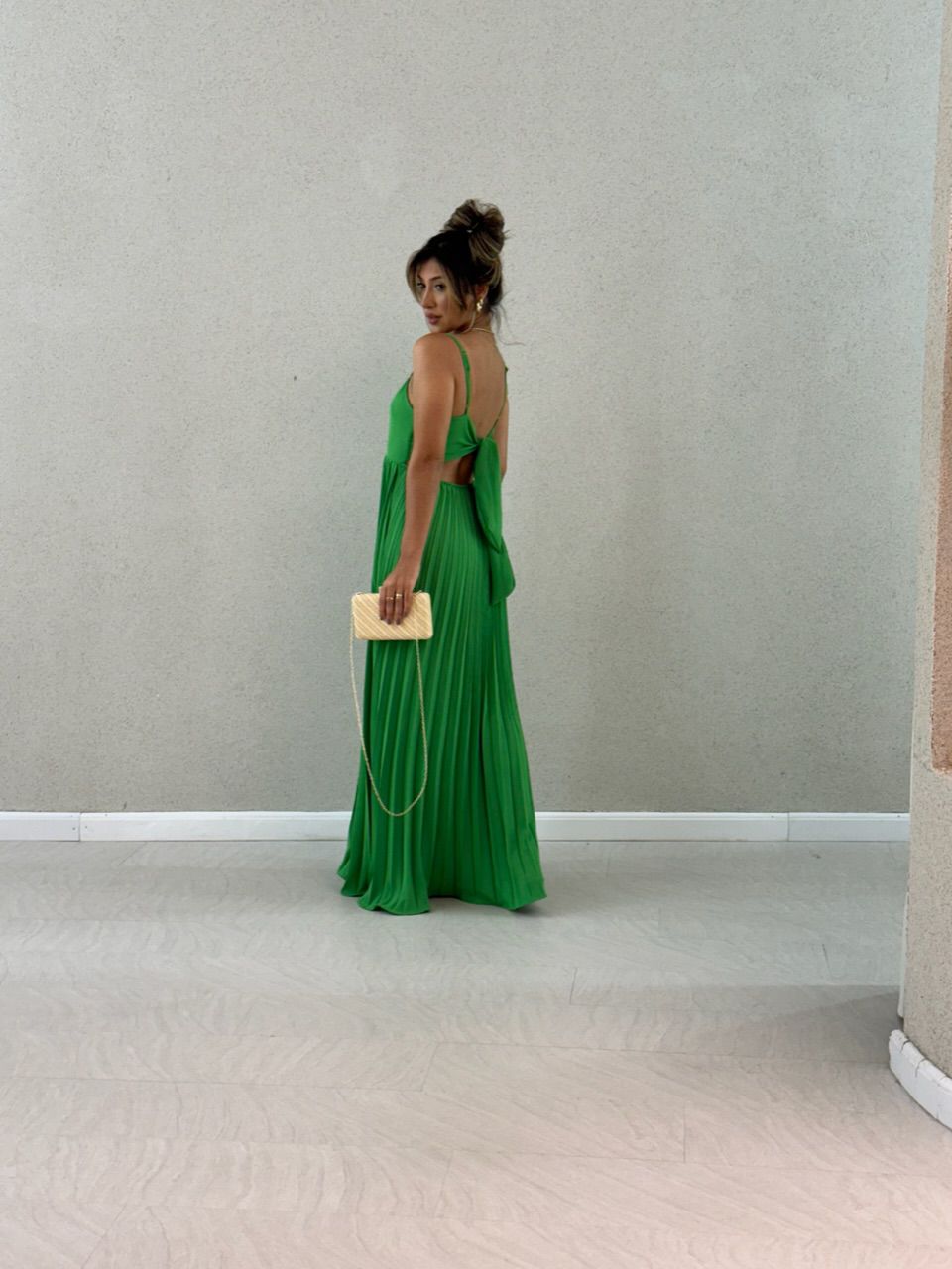VESTIDO MÁRCIA 02 PLISSADO VERDE