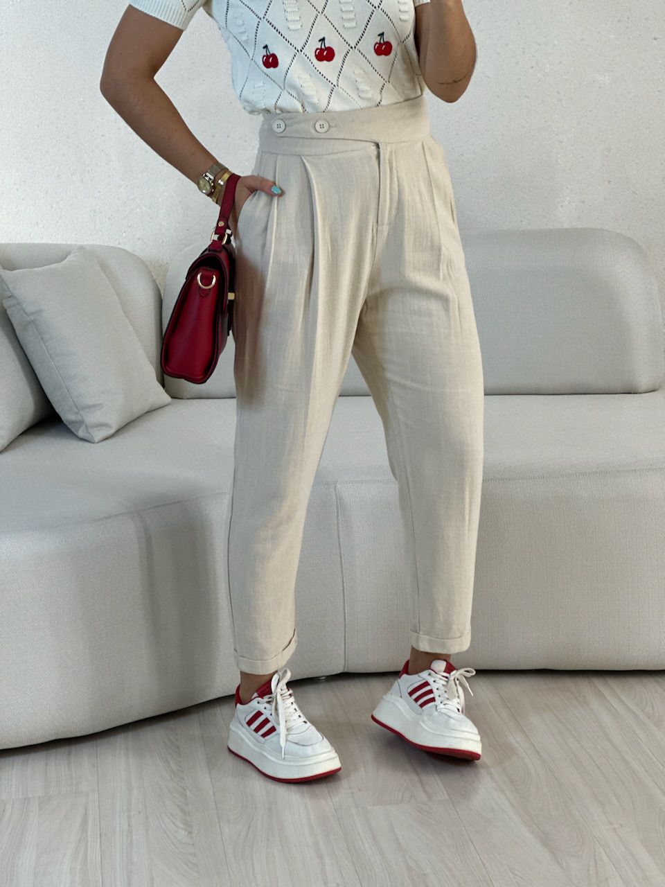 CALÇA MAYARA LINHO CRU