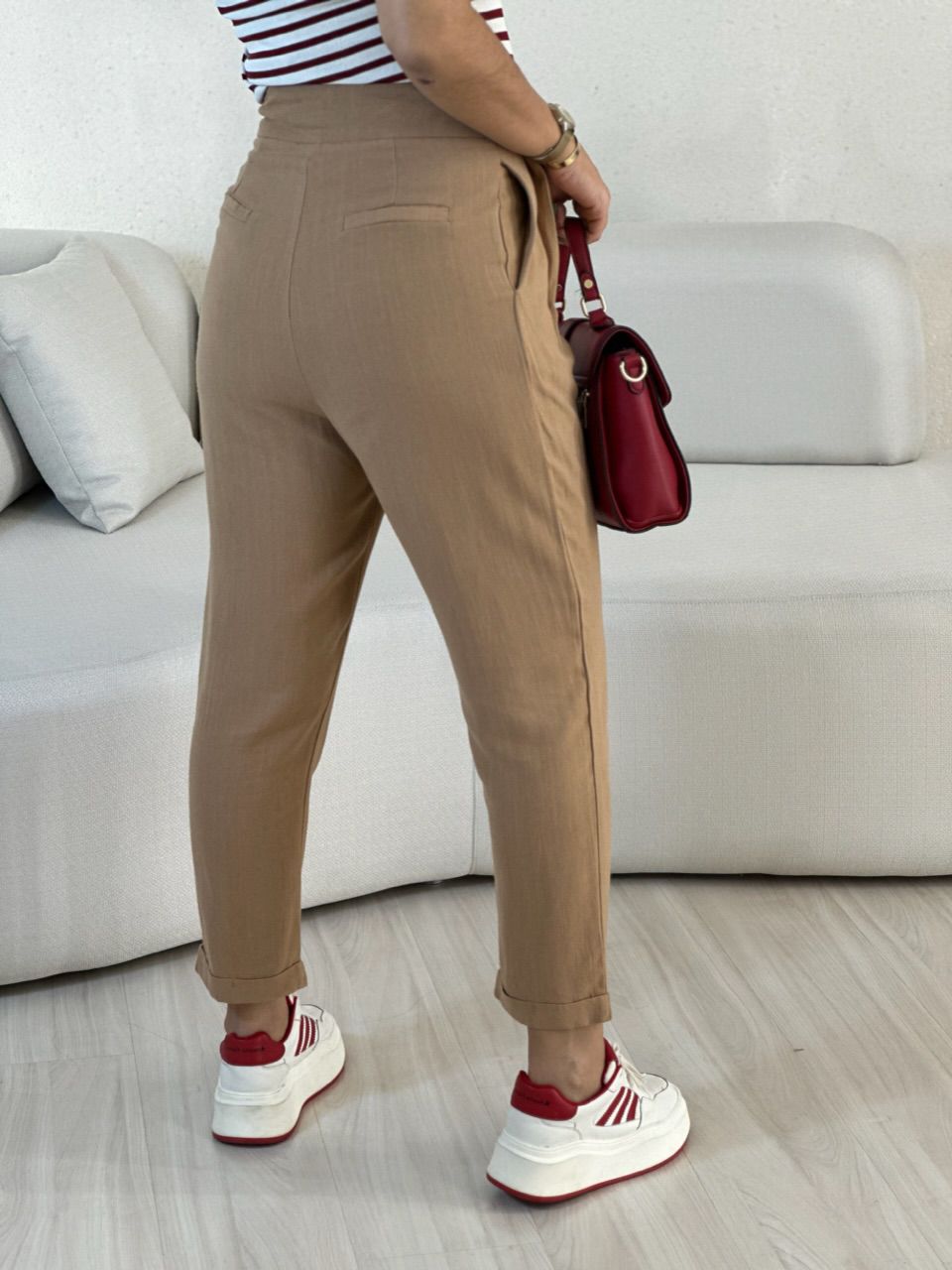 CALÇA MAYARA LINHO Nude