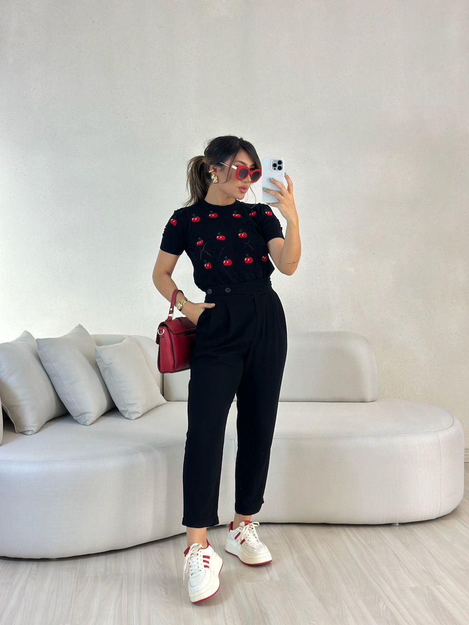 CALÇA MAYARA LINHO Preta - 0055950033 - CAROLLA FERRARO