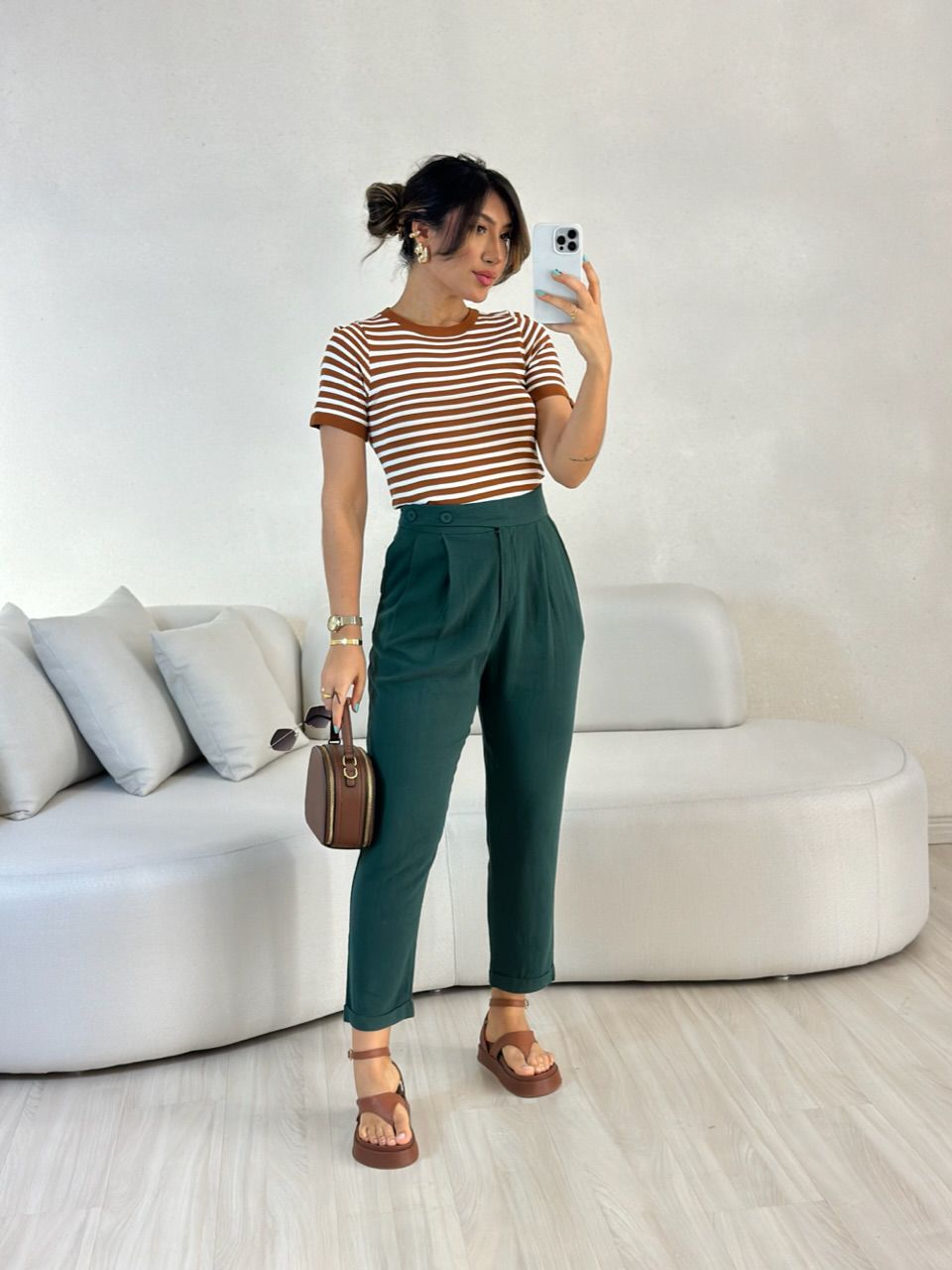 CALÇA MAYARA LINHO verde