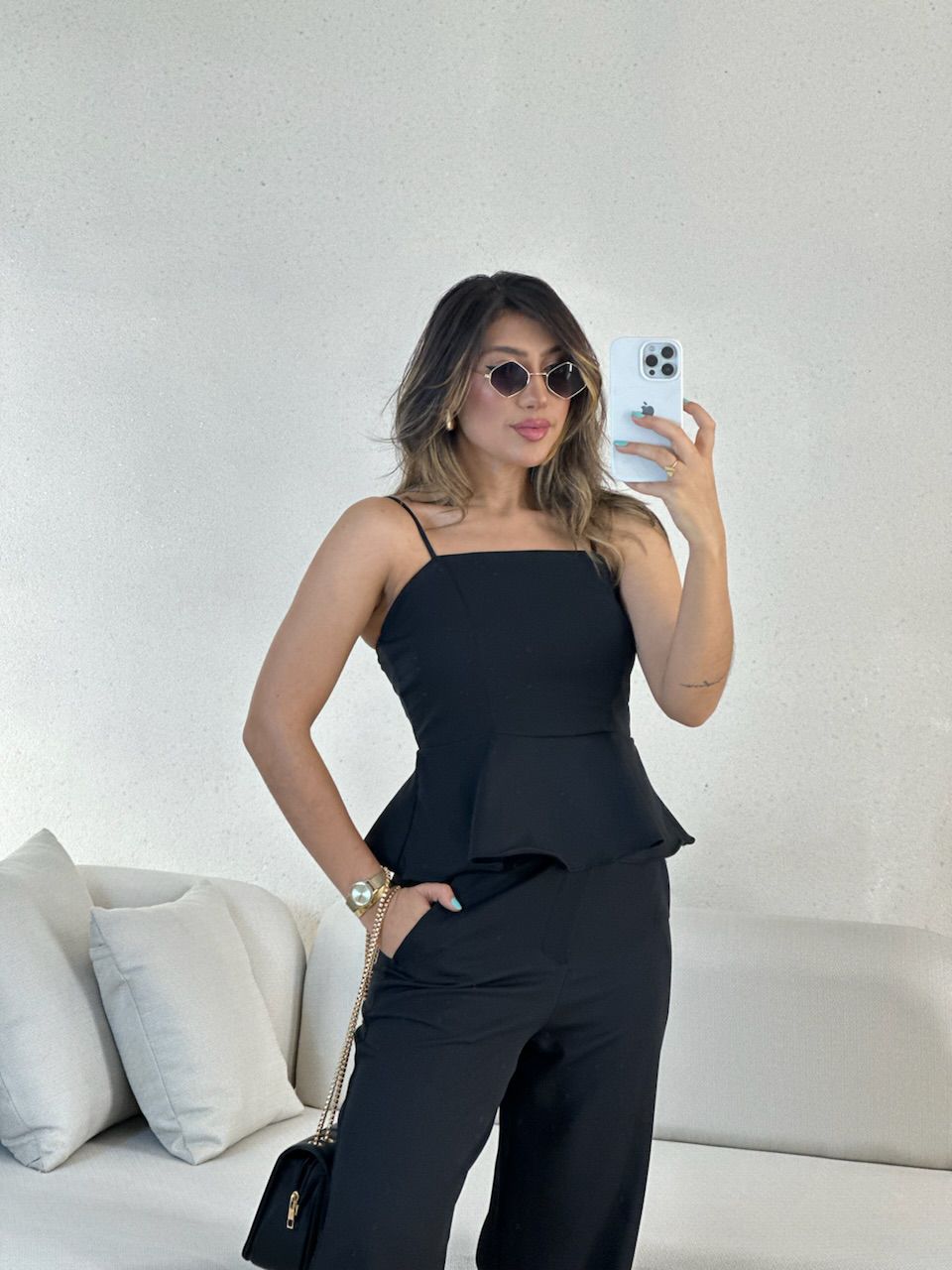 CONJUNTO IARA ALÇA CALÇA PRETO
