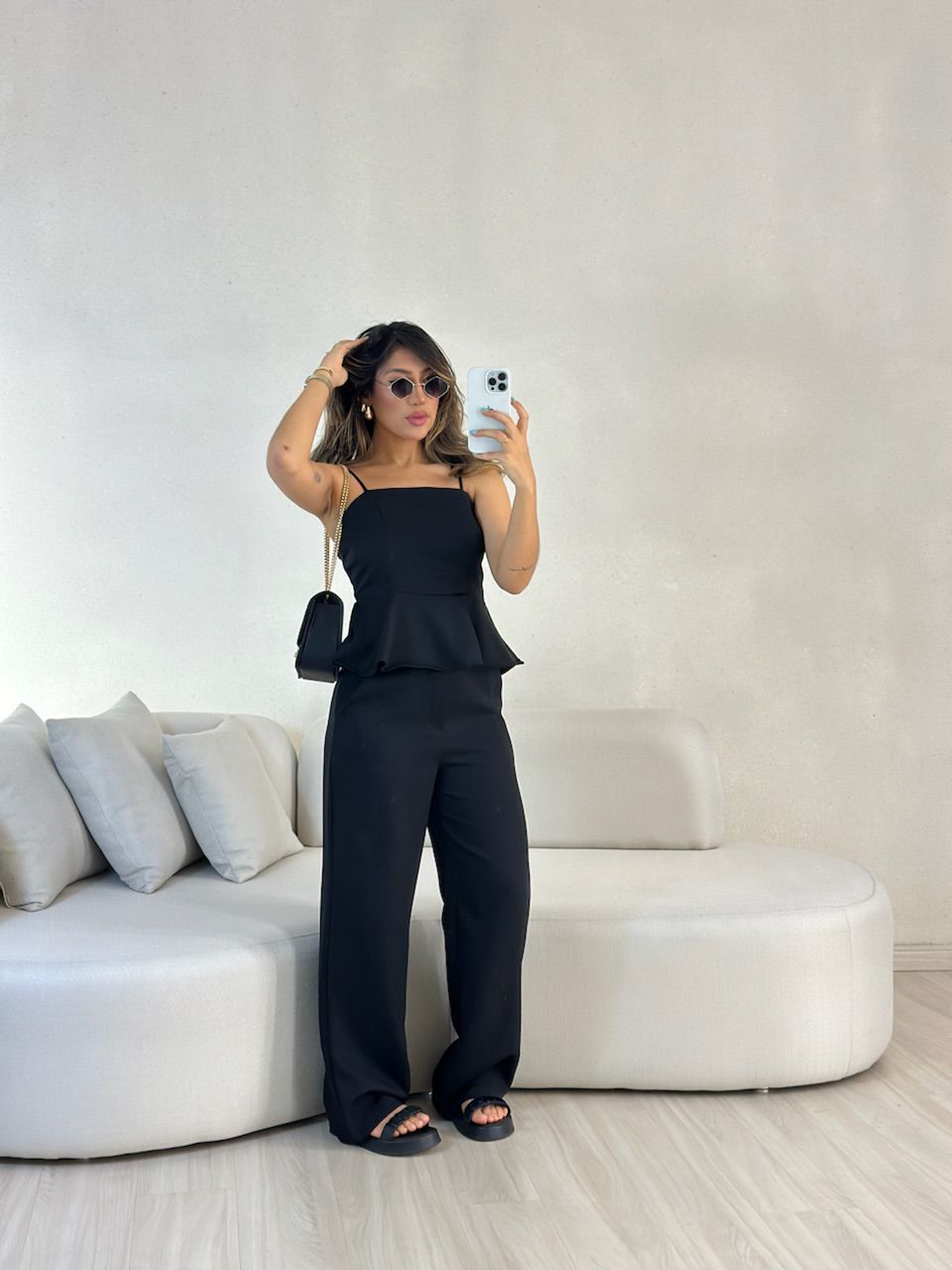 CONJUNTO IARA ALÇA CALÇA PRETO