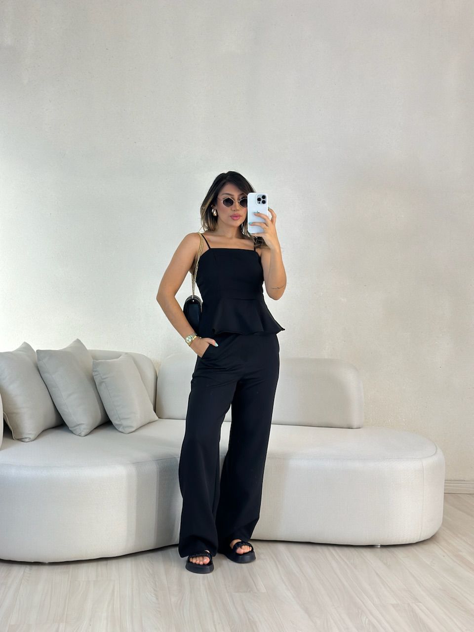 CONJUNTO IARA ALÇA CALÇA PRETO