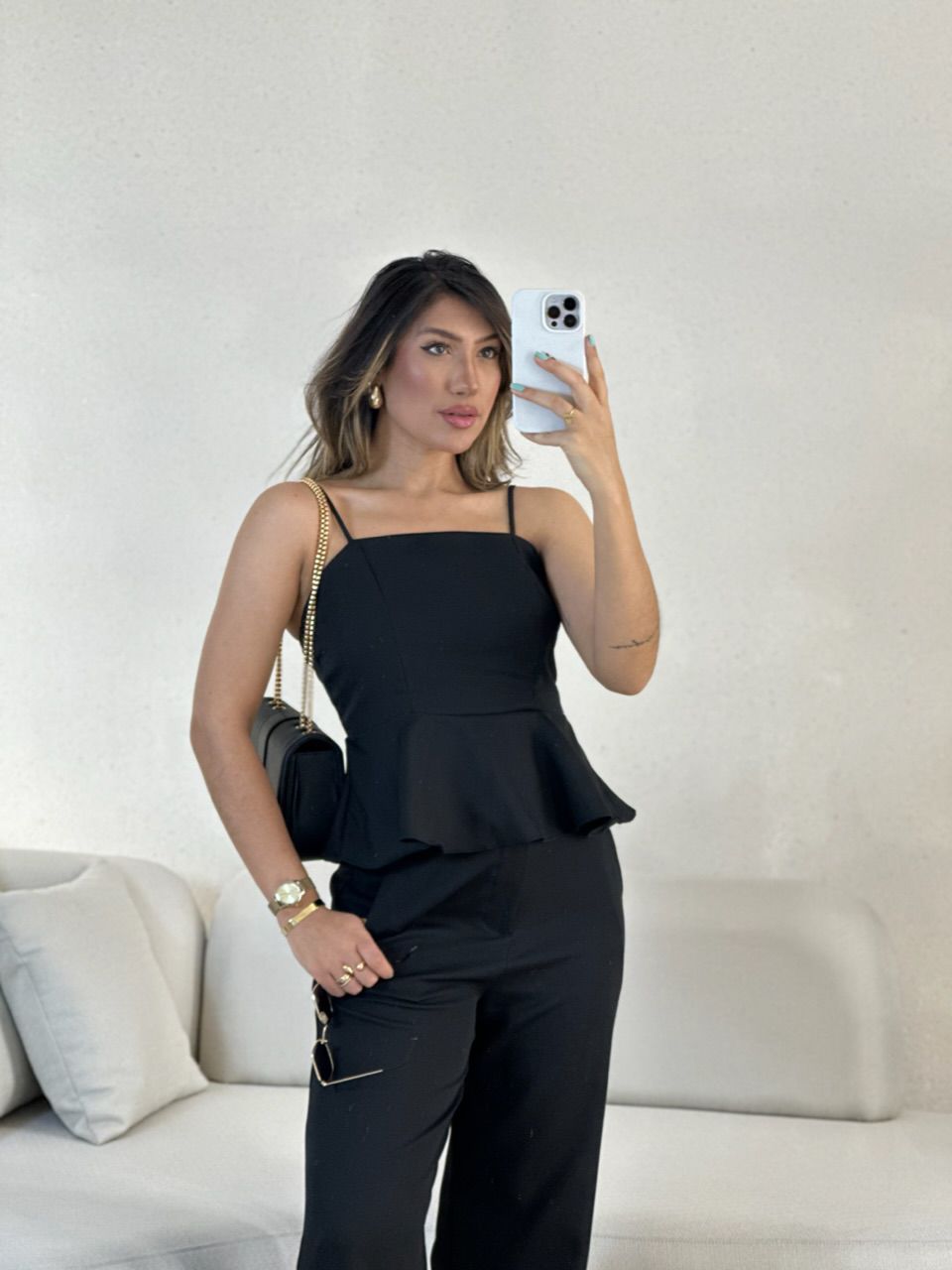CONJUNTO IARA ALÇA CALÇA PRETO