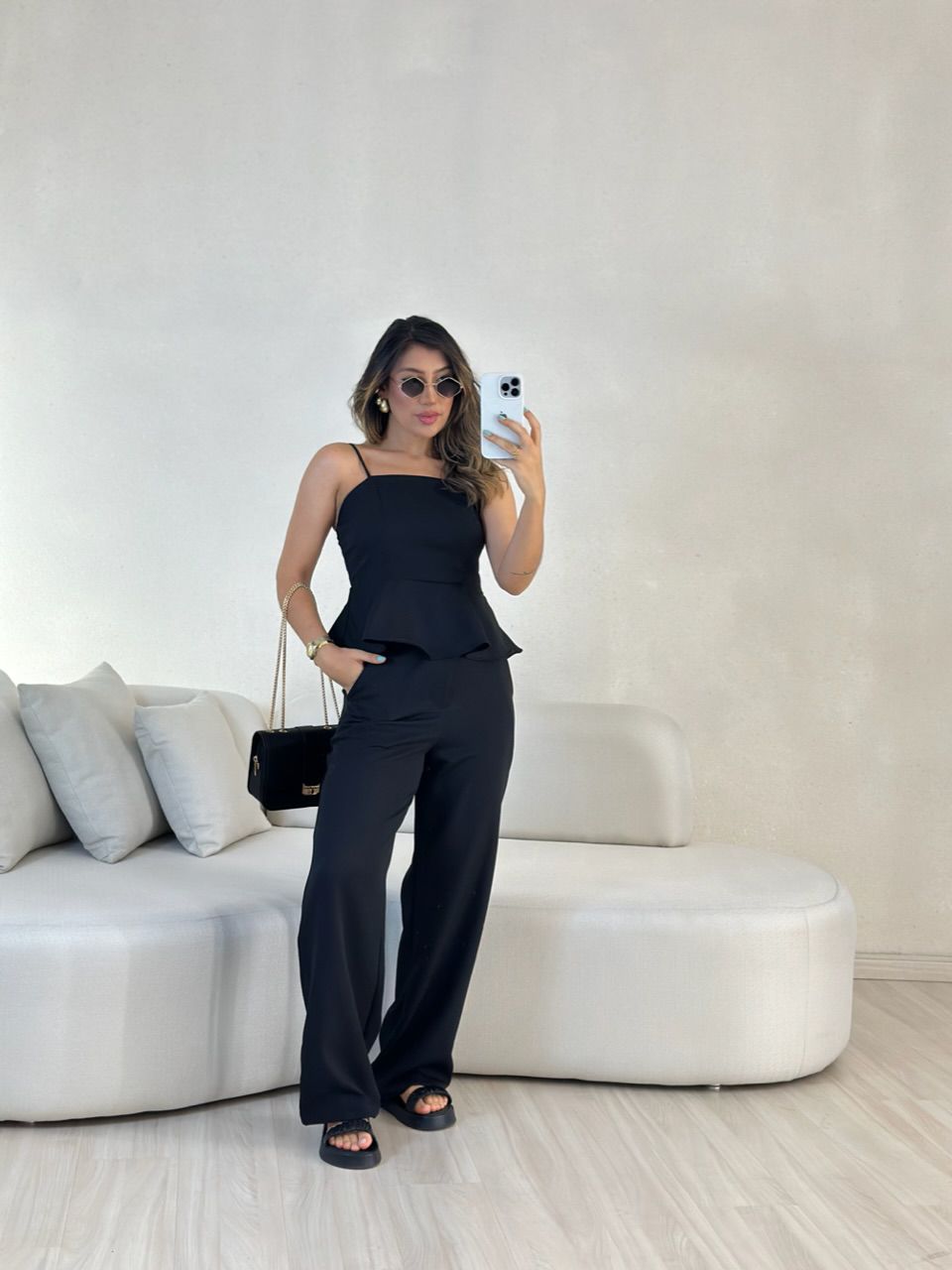 CONJUNTO IARA ALÇA CALÇA PRETO