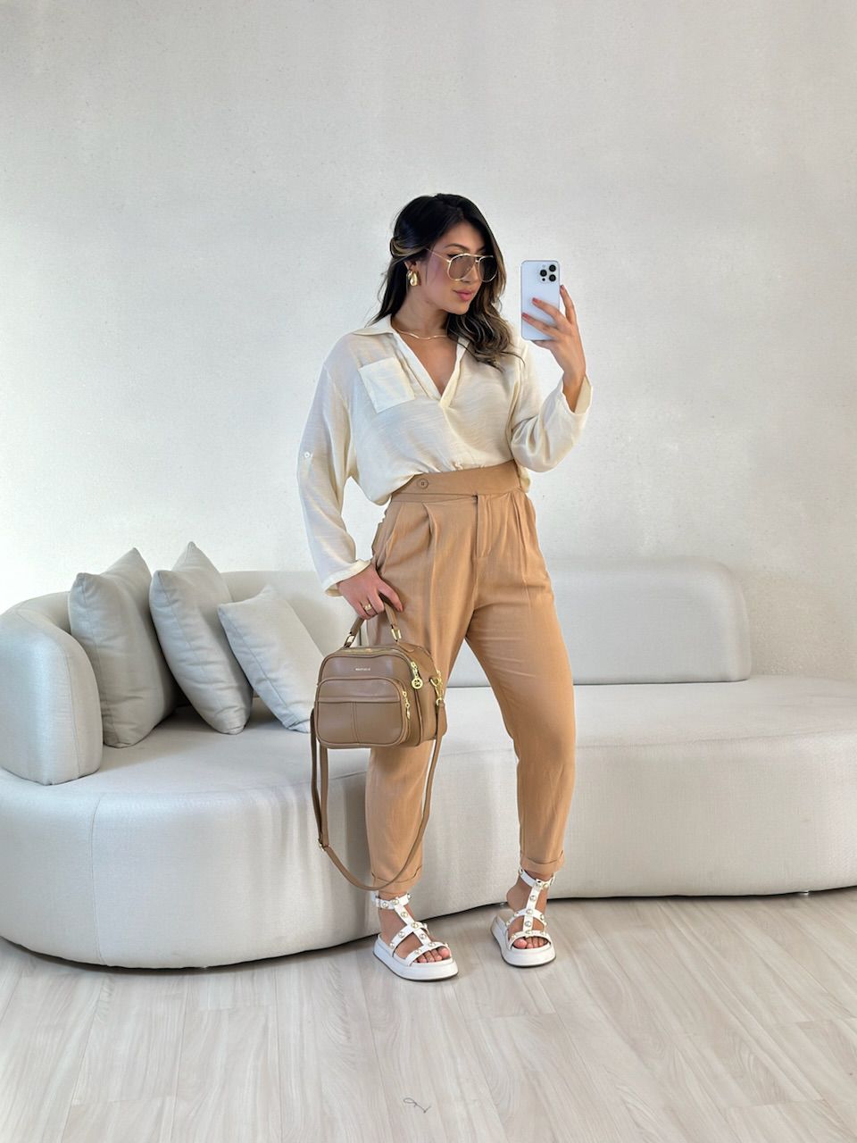 BATA RAFAELA OVER Marfim - 0056770056 - CAROLLA FERRARO