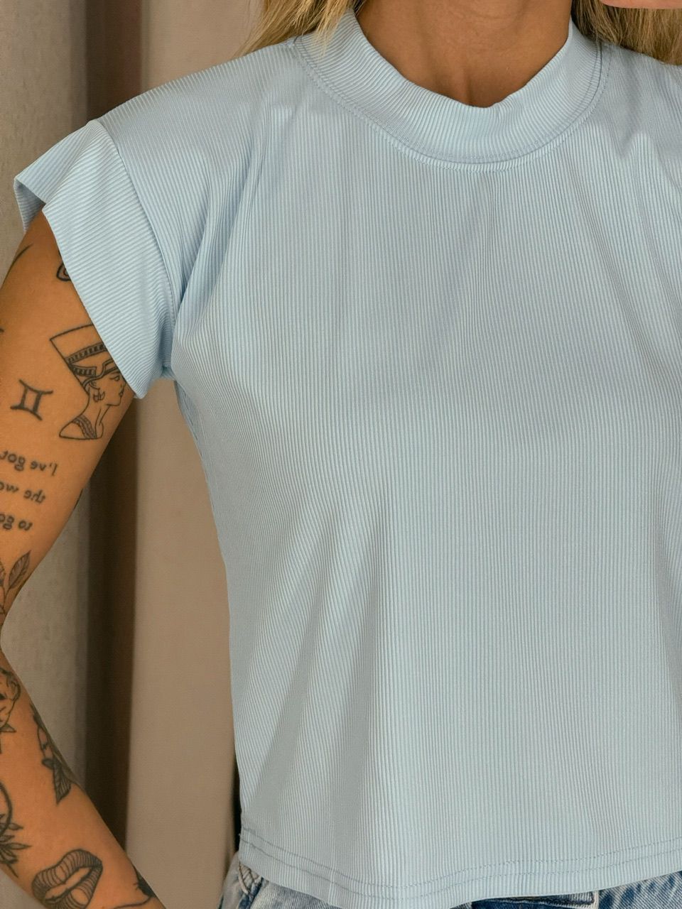 BLUSA JOSIANE CANELADA AZUL
