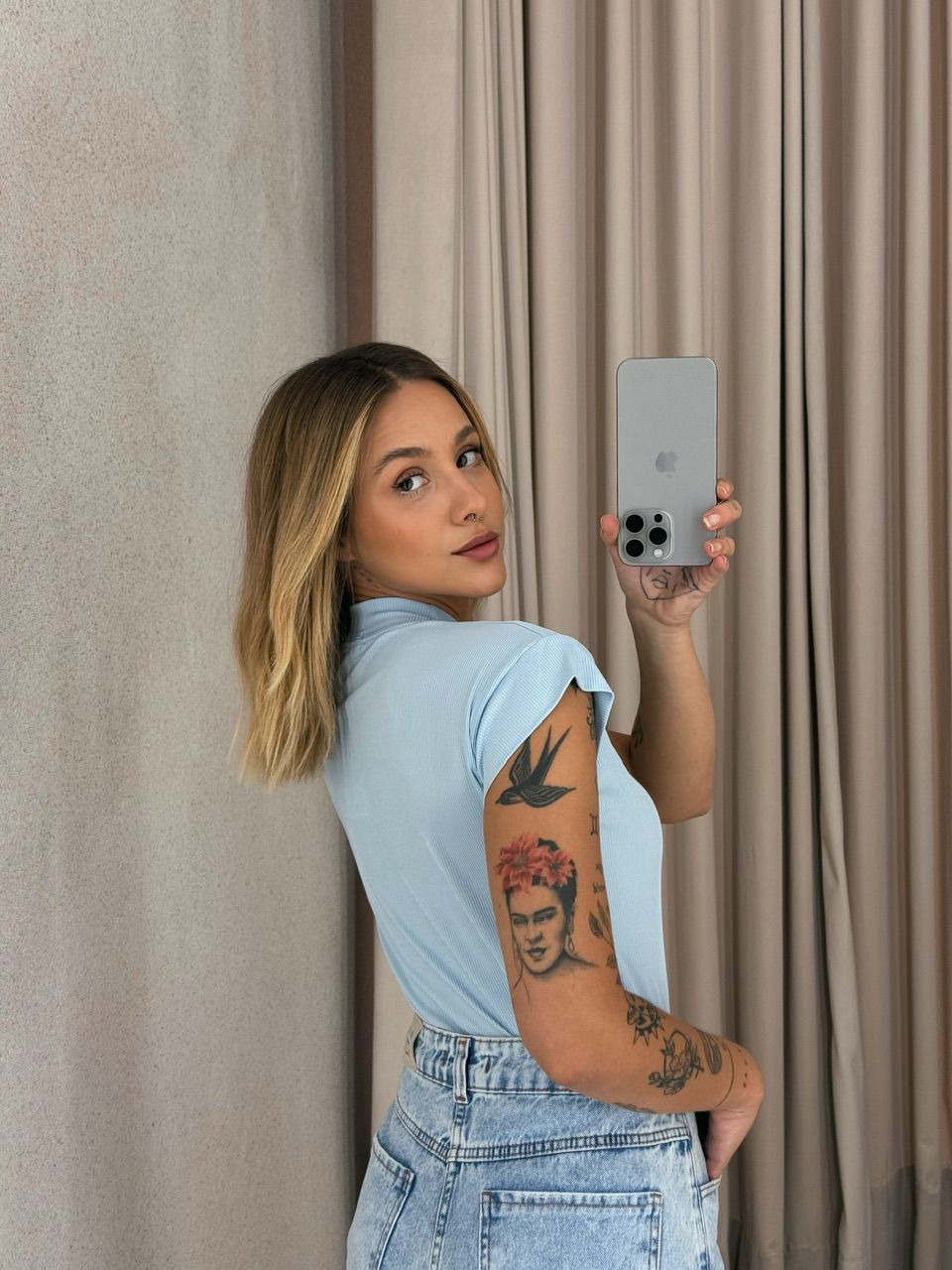 BLUSA JOSIANE CANELADA AZUL