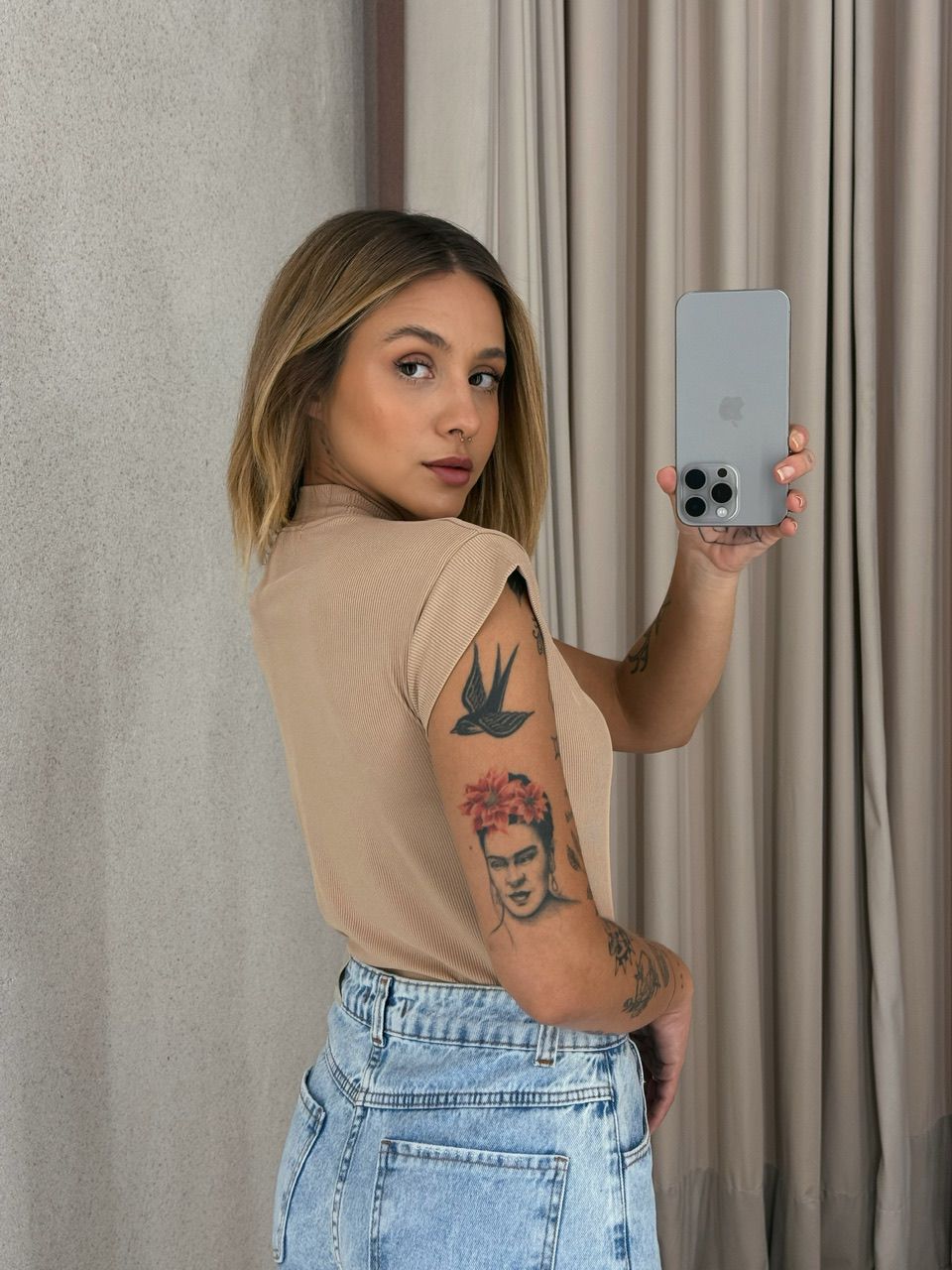 BLUSA JOSIANE CANELADA NUDE