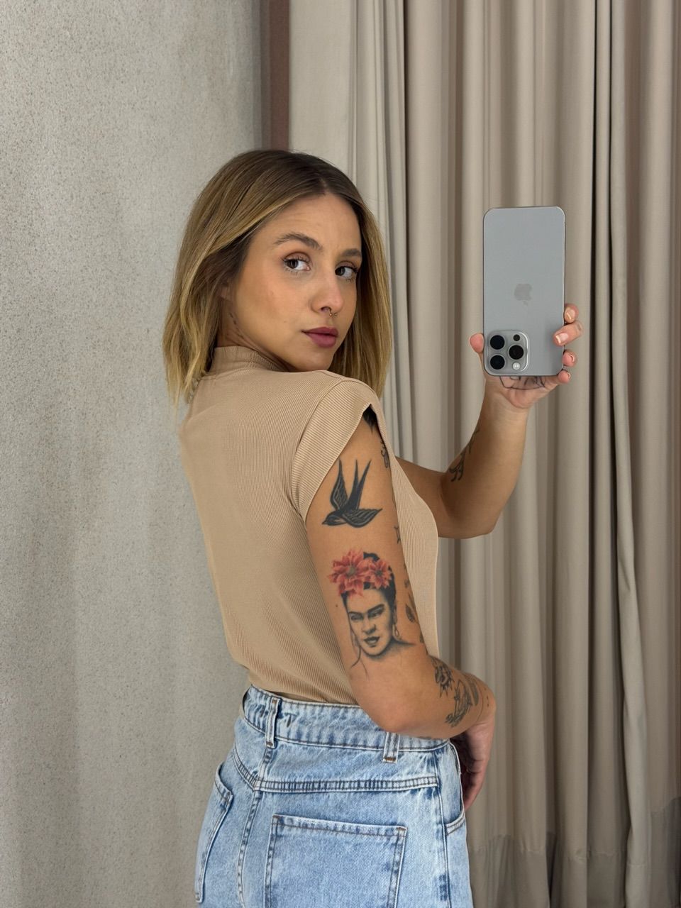 BLUSA JOSIANE CANELADA NUDE