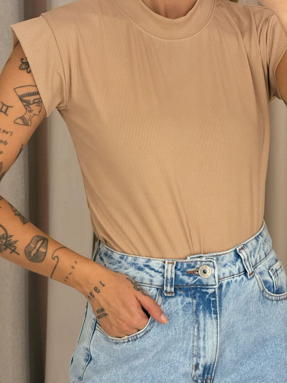 BLUSA JOSIANE CANELADA NUDE