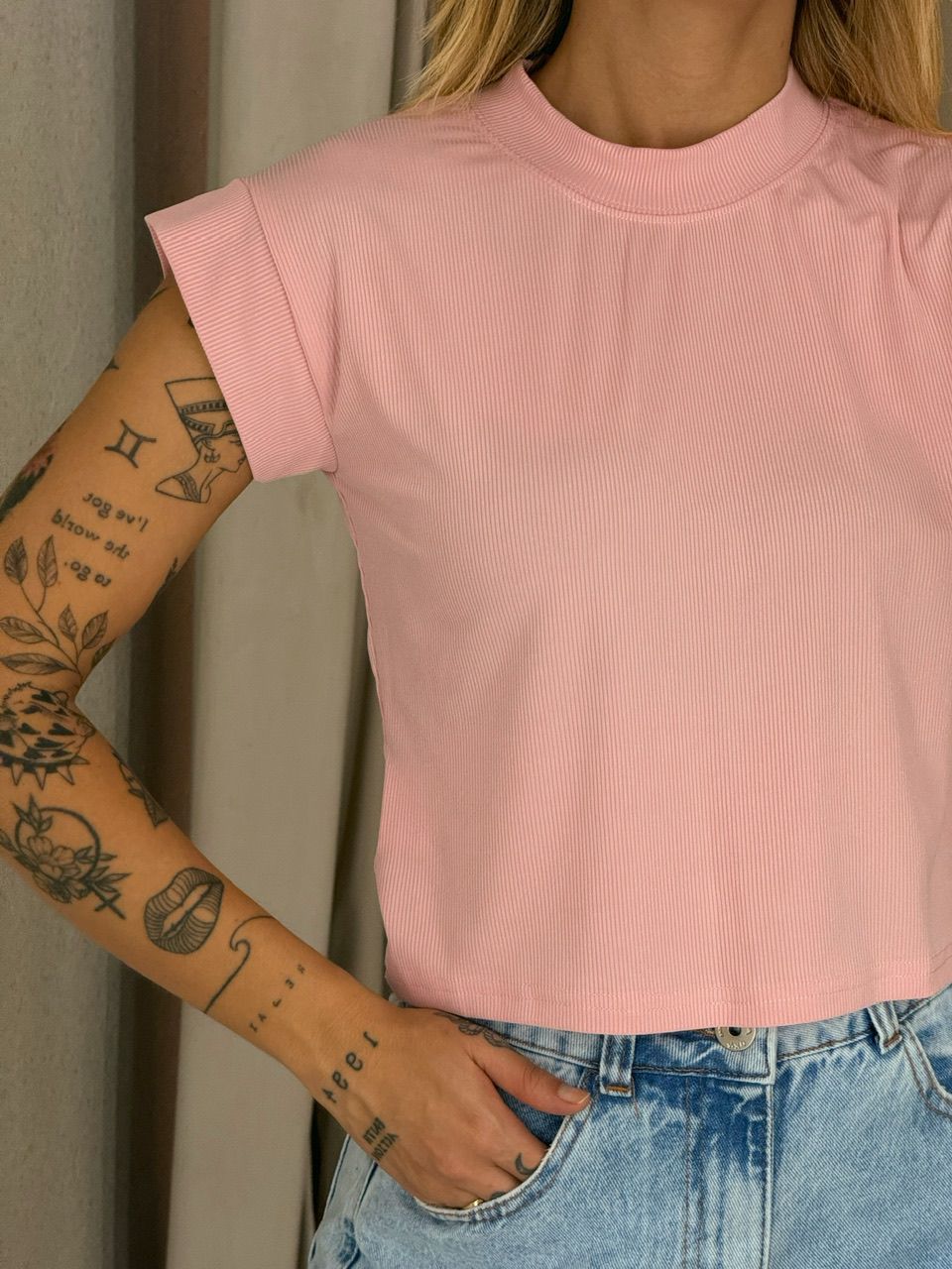 BLUSA JOSIANE CANELADA ROSA