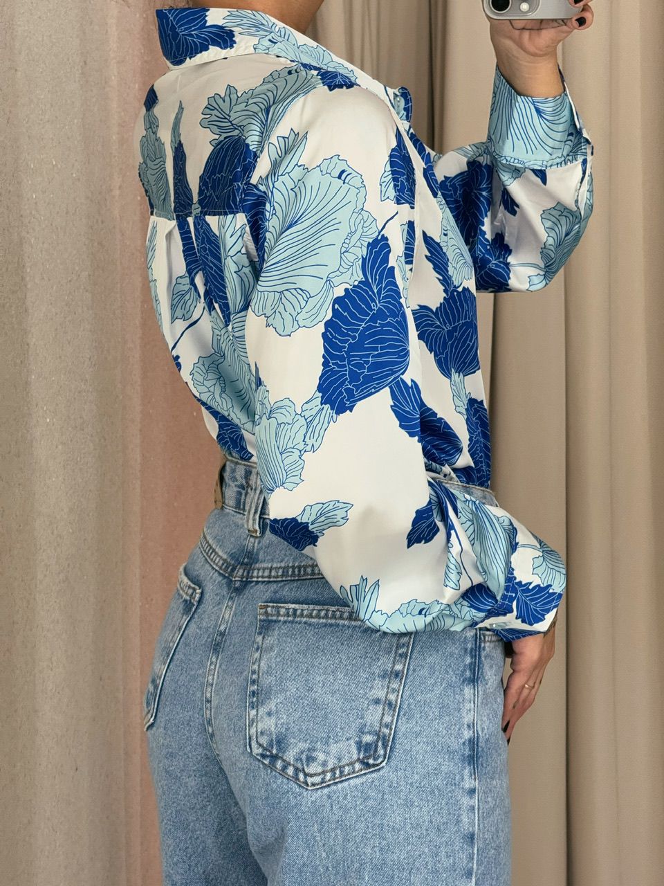 CAMISA CHARLOTE ESTAMPADA AZUL