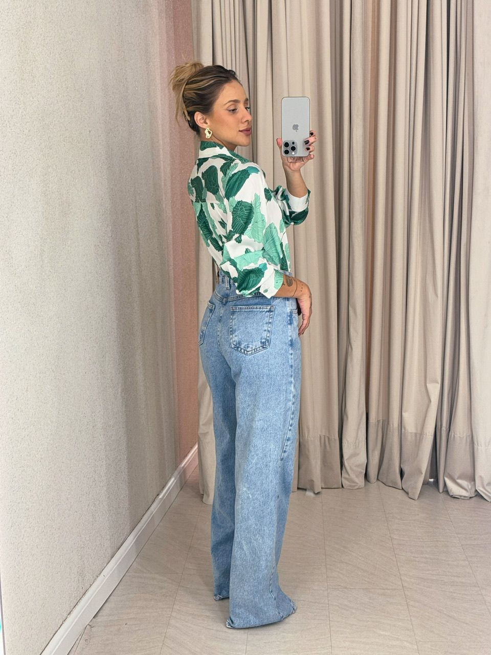 CAMISA CHARLOTE ESTAMPADA VERDE